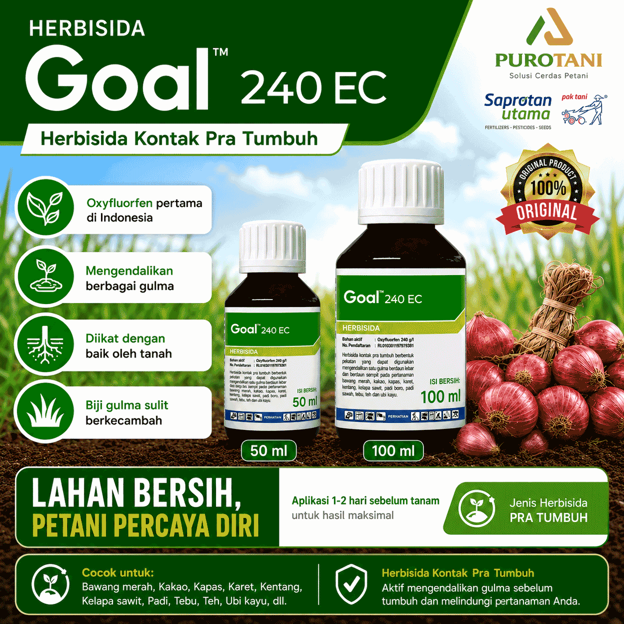 Herbisida Goal 240 EC Pembasmi Biji Rumput