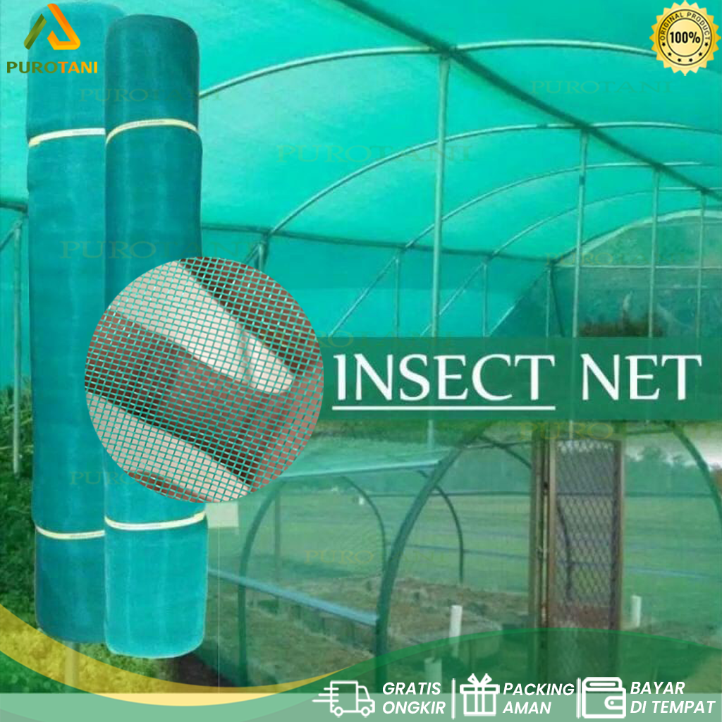 Jaring Kasa Hijau Insect Screen Net Greenhouse Ukuran 50M L 1M
