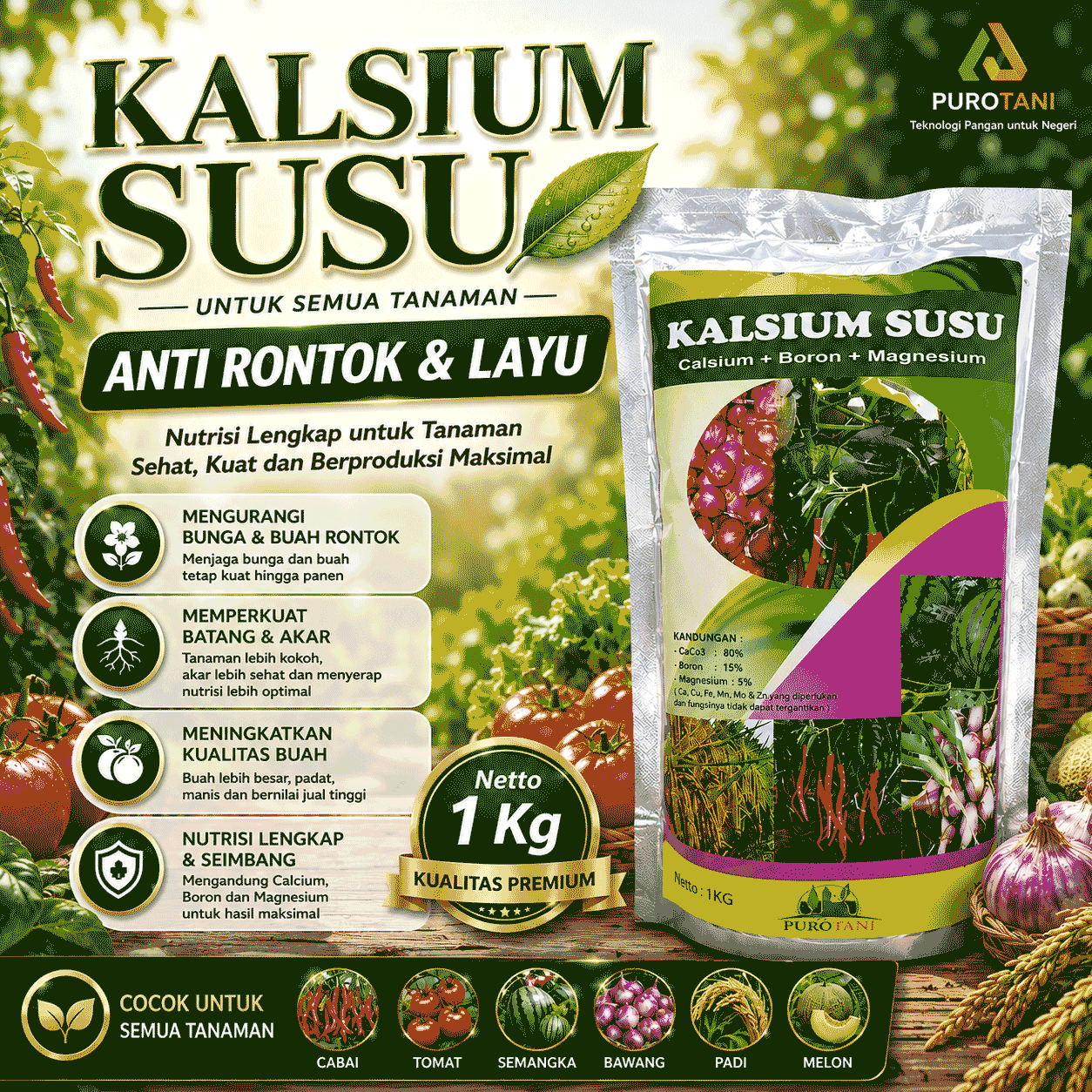 Kalsium Susu Untuk Tanaman Anti Rontok & Layu
