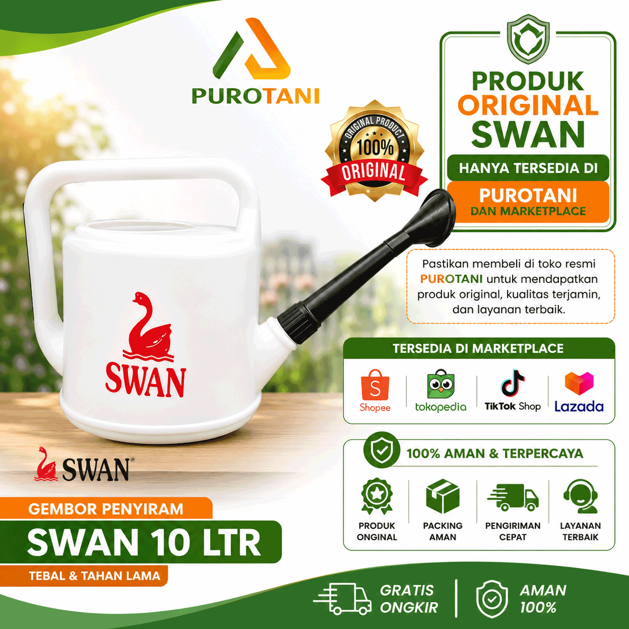 Gembor Alat Siram SWAN 10 Liter