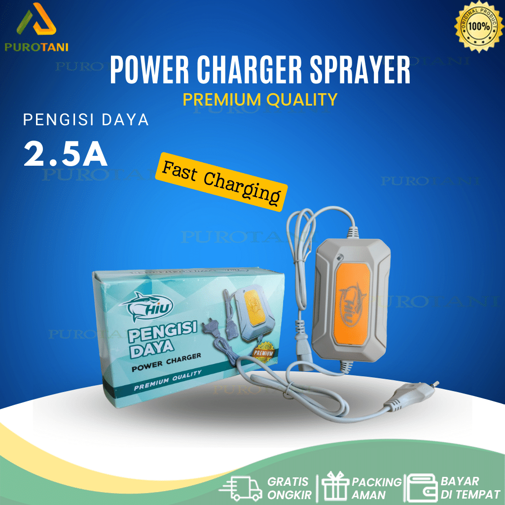 Power Charger HIU Cas Tangki Sprayer Elektrik 2.5 A - Gambar 4