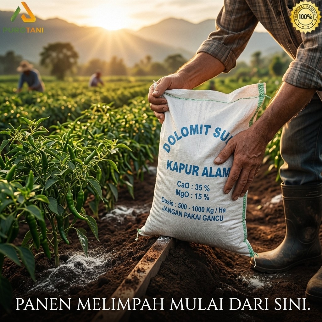 Kapur Dolomit Pertanian 10 kg Kalsium - Gambar 2