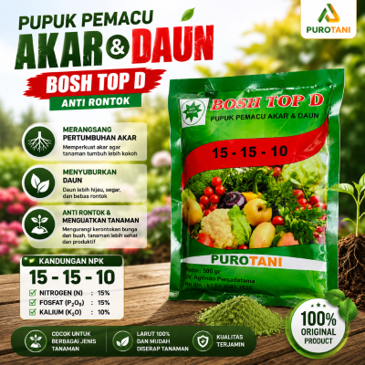 Pupuk BOSH TOP D Boshtop D 500gram NPK 15-15-10