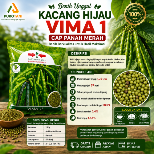 VIMA 1 BENIH KACANG HIJAU VIMA 1 isi 1KG CAP PANAH MERAH