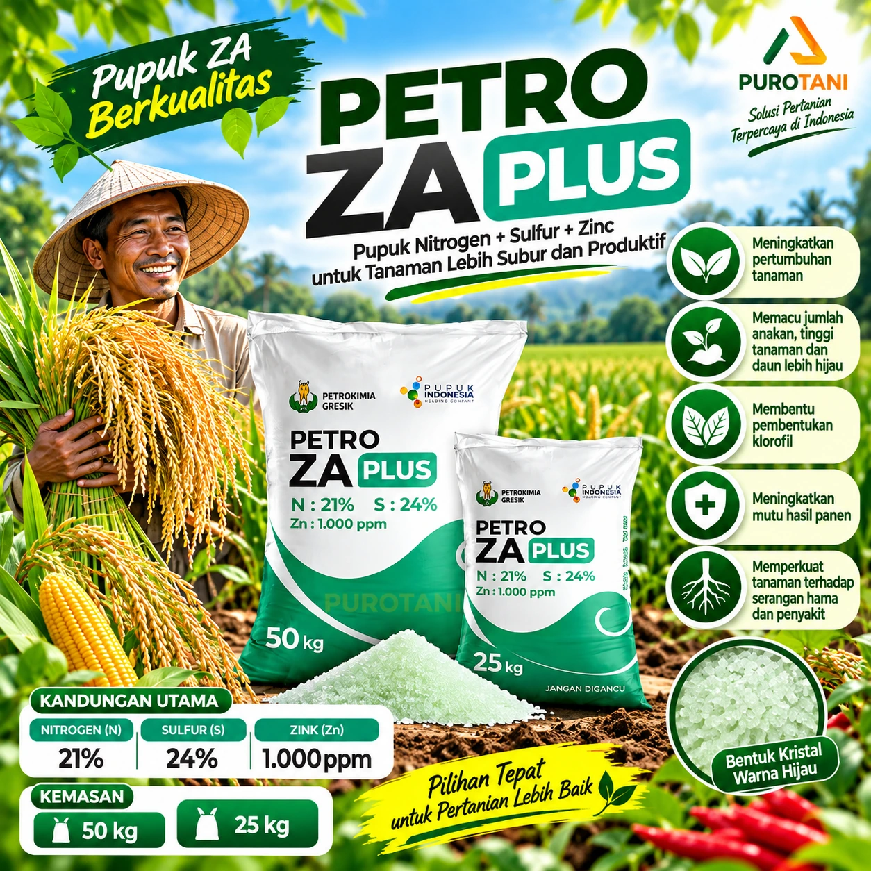 Pupuk ZA Plus Pupuk PETROPLUS Petro