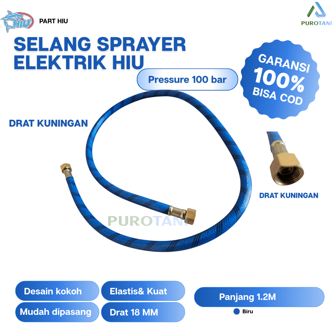 Selang Tangki Sprayer Elektrik Merk HIU Premium Serat Lentur Kuat