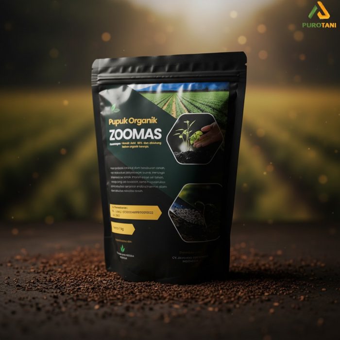 ZOOMAS Asam Humat 1Kg – Pupuk Organik Pembenah Tanah Humic Acid Premium