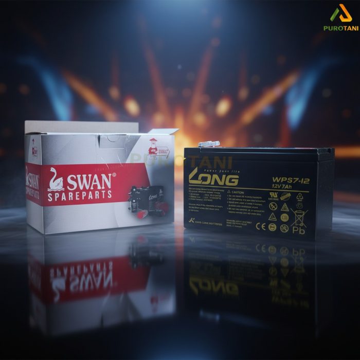Aki UPS Long 12V 7AH Aki Sprayer Swan Baterai UPS Battery Aki Kering Batere