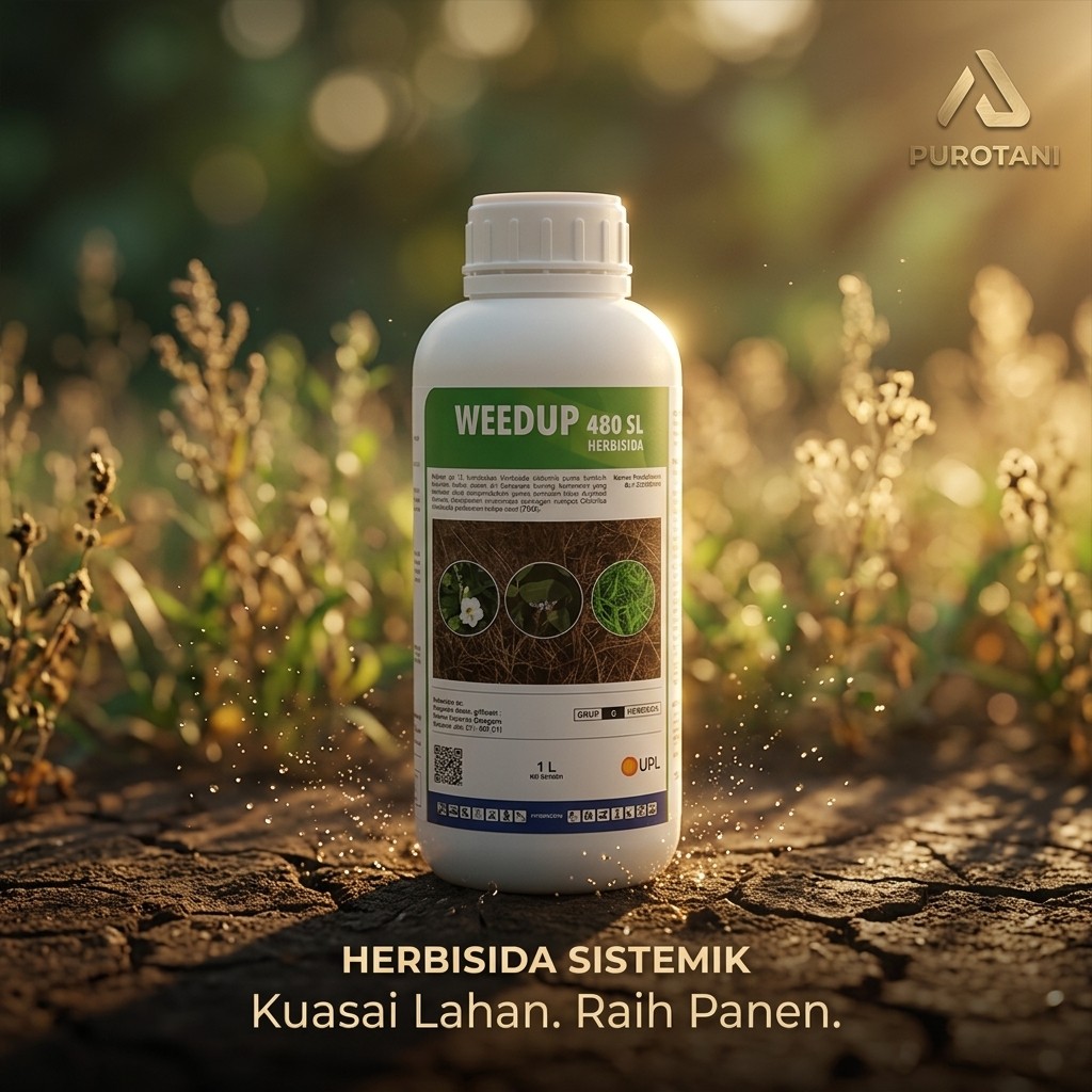 Herbisida Weed UP 1 Liter - Obat Rumput Sistemik 480 SL Pembasmi Gulma Sampai Akar