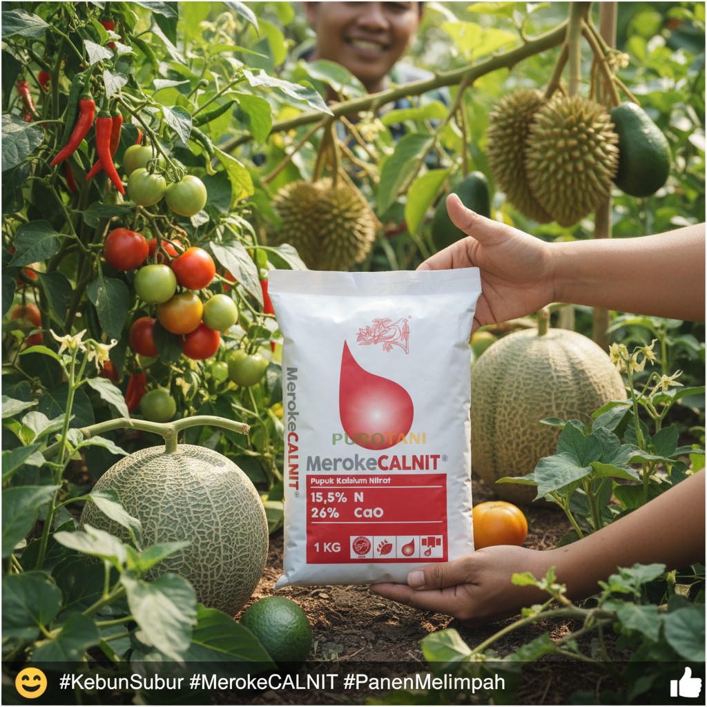 Pupuk Meroke Calnit 1 Kg Asli | Solusi Buah Besar, Keras, dan Berkualitas - Gambar 2