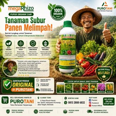 MegaRhizo Pupuk Organik Cair 1 Liter untuk Segala Tanaman
