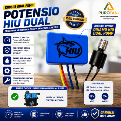 Potensio DC 12V 12A HIU Dual – Speed Controller Pompa Dual Double Pump